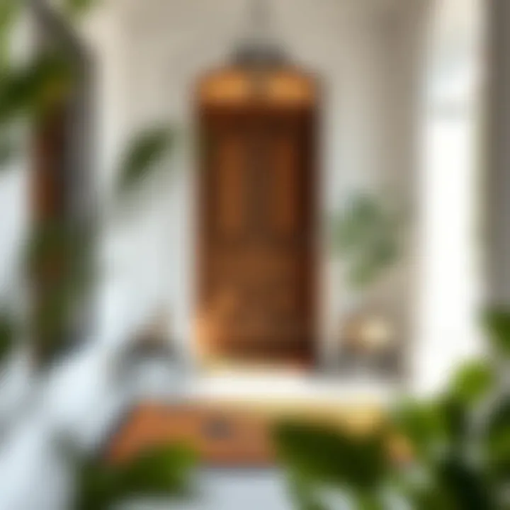 Elegant extra-large door mat enhancing entryway decor