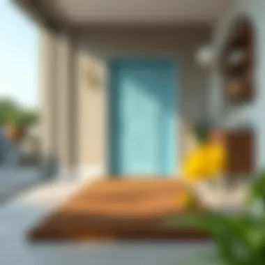 Stylish designs of extra-large door mats in different settings