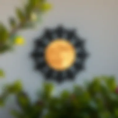 Elegant moon-themed outdoor wall art, showcasing intricate designs and a serene ambiance.