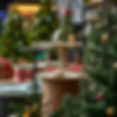 Various types of Christmas tree stands displayed together