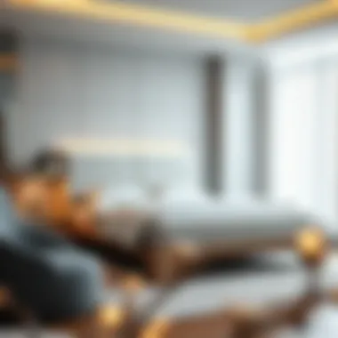 Modern full size bed in contemporary bedroom