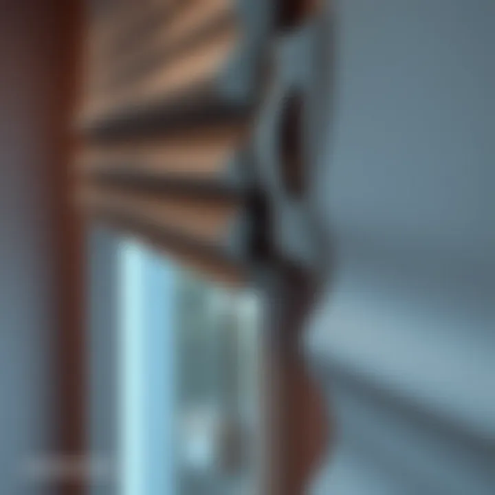 A detailed view illustrating the functional mechanisms of Roman shades.