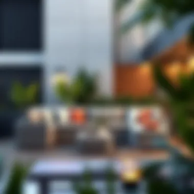 Compact patio sectional showcasing innovative storage solutions