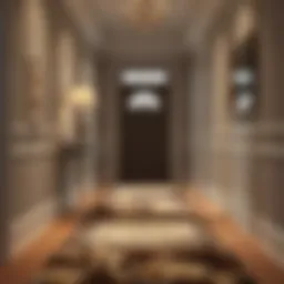 Elegant runner rug enhancing hallway decor