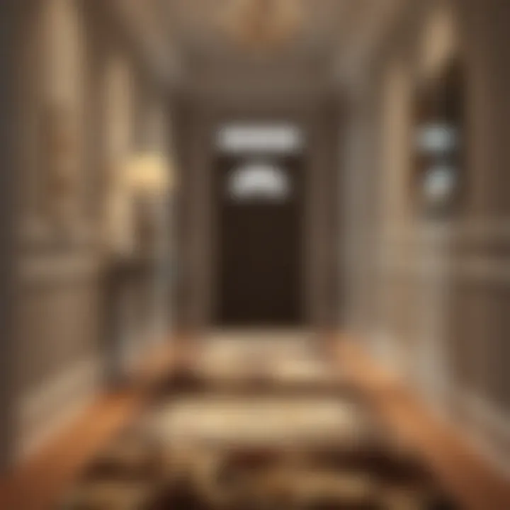 Elegant runner rug enhancing hallway decor