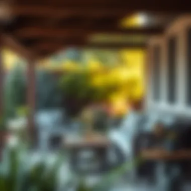 Comfortable seating arrangement in an outdoor setting