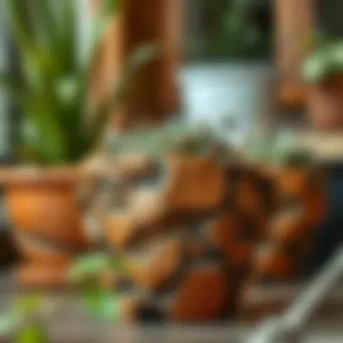 Recycled materials used in unique flower pot designs