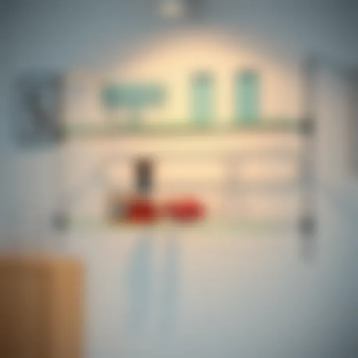 Elegant glass and chrome kitchen rack harmonizing style and utility