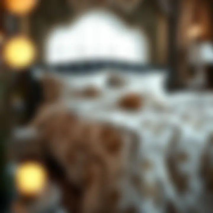 Elegant king size comforter bag showcasing intricate design