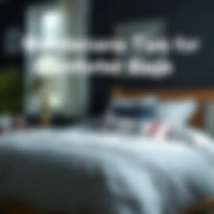 Maintenance tips for king size comforter bags displayed aesthetically