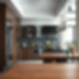 Detailed kitchen layout showcasing optimal space utilization