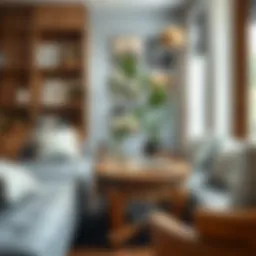 Elegant wooden lap table with intricate design