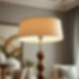 An elegant large lamp shade that complements contemporary decor