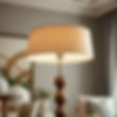 An elegant large lamp shade that complements contemporary decor