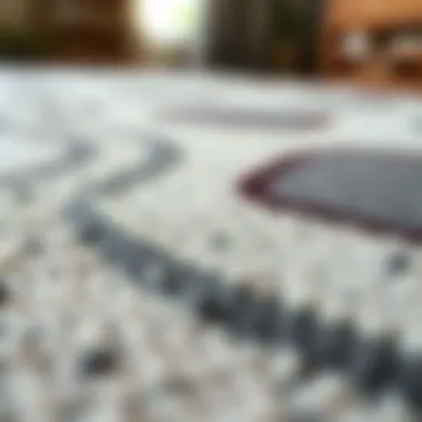 Close-up of the latex backing material showcasing durability