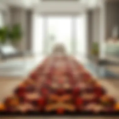 Various styles of latex backed runner rugs displayed