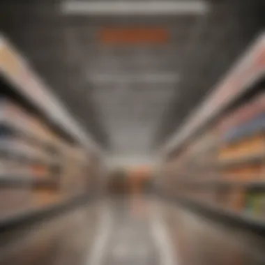 Energy-efficient LED lights displayed in a Home Depot aisle