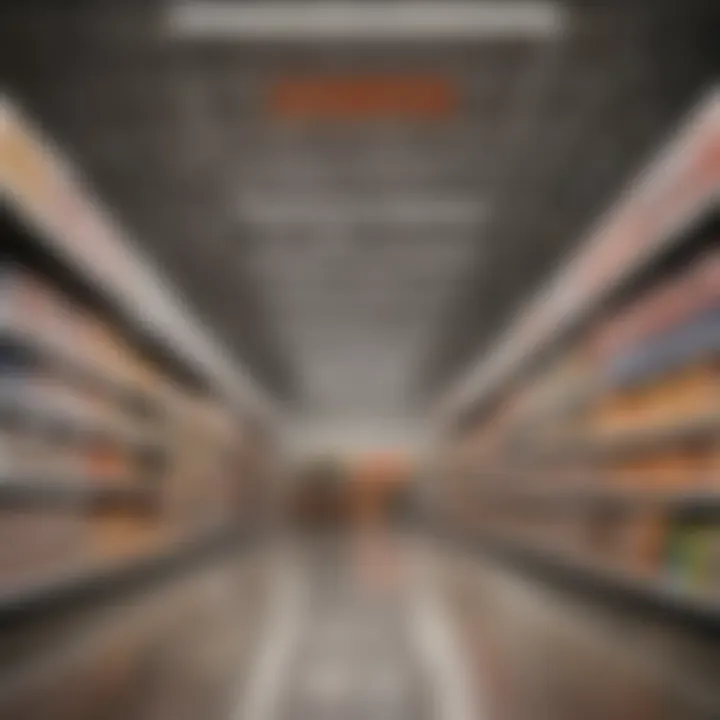 Energy-efficient LED lights displayed in a Home Depot aisle