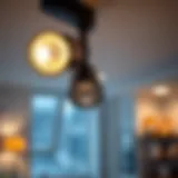 Sleek modern track light fixture enhancing interior design