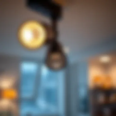 Sleek modern track light fixture enhancing interior design
