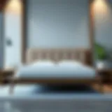 Sleek modern twin size bed frame with minimalist design