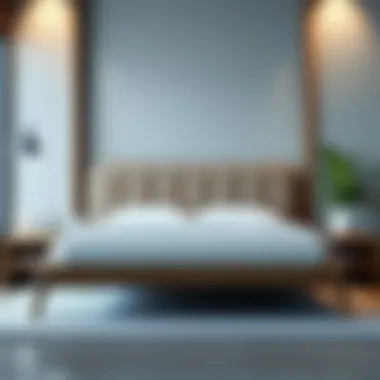 Sleek modern twin size bed frame with minimalist design