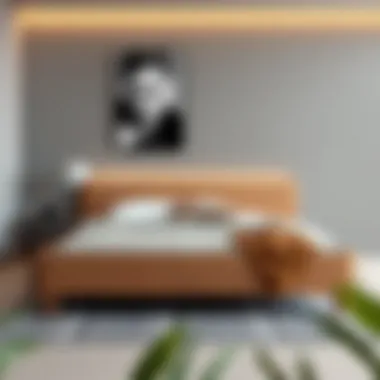 Contemporary twin size bed frame with smart storage solutions