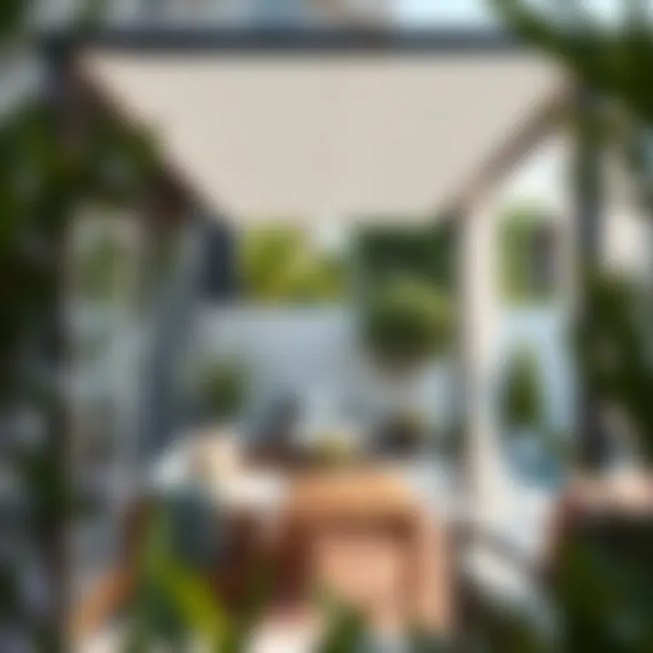 Elegant patio design with a canopy