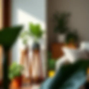 Elegant wooden plant stand showcasing indoor plants