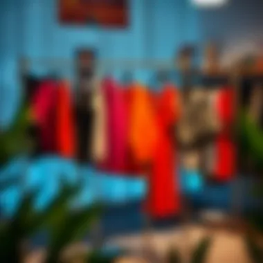 Versatile clothing rack showcasing various garments