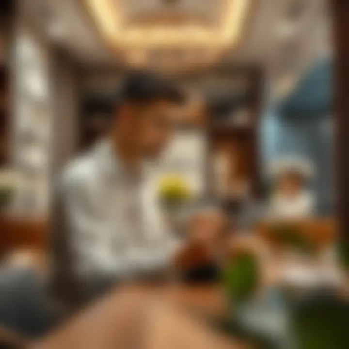 A designer contemplating the application of qi charging in furniture