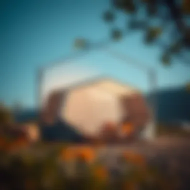 Versatile Design of Pop-Up Shelters A modern pop-up shelter set against a scenic backdrop, showcasing its versatile design.