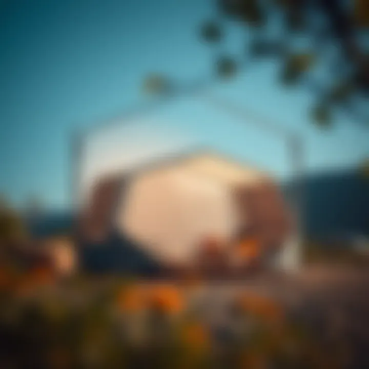 Versatile Design of Pop-Up Shelters A modern pop-up shelter set against a scenic backdrop, showcasing its versatile design.