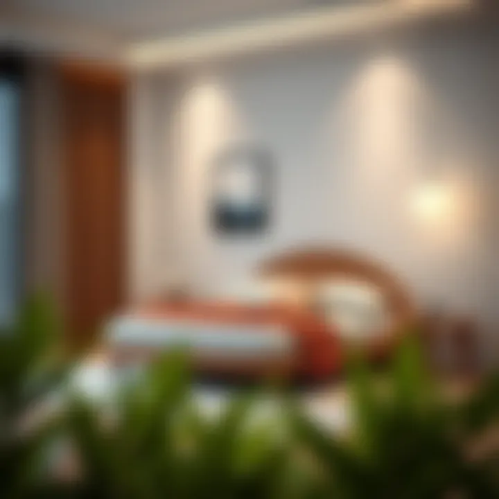 Modern round wood bed frame complementing contemporary decor