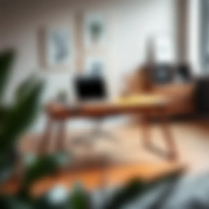 Minimalist slimline desk in a stylish home office