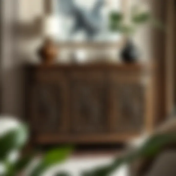 Artistry in Small Sideboard Design Stylish small sideboard with intricate detailing