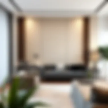 Elegant sound proof wall board installation in a modern living room