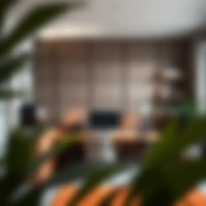 Home office featuring stylish sound proof wall boards for enhanced productivity