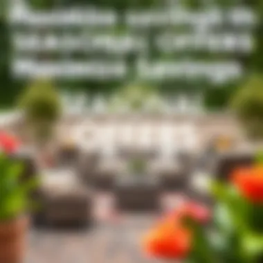 Seasonal sales banner highlighting great patio deals