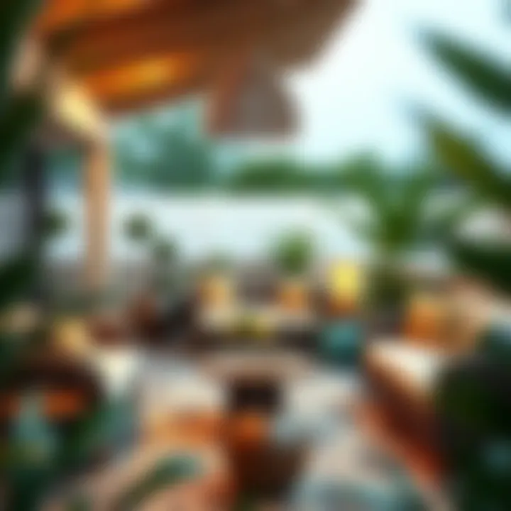 Stylish patio accessories enhancing outdoor ambiance