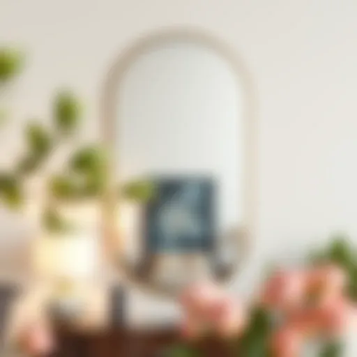 Elegant wall-mounted mirror showcasing a minimalist design