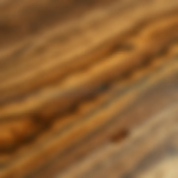 Close-up of wood grain highlighting material choice