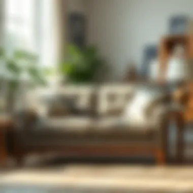 A well-maintained second-hand sofa showcasing its durable fabric