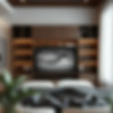 Diverse materials used in hidden TV cabinet construction