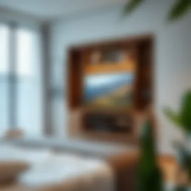 Practical application of hidden TV cabinet in bedroom layout