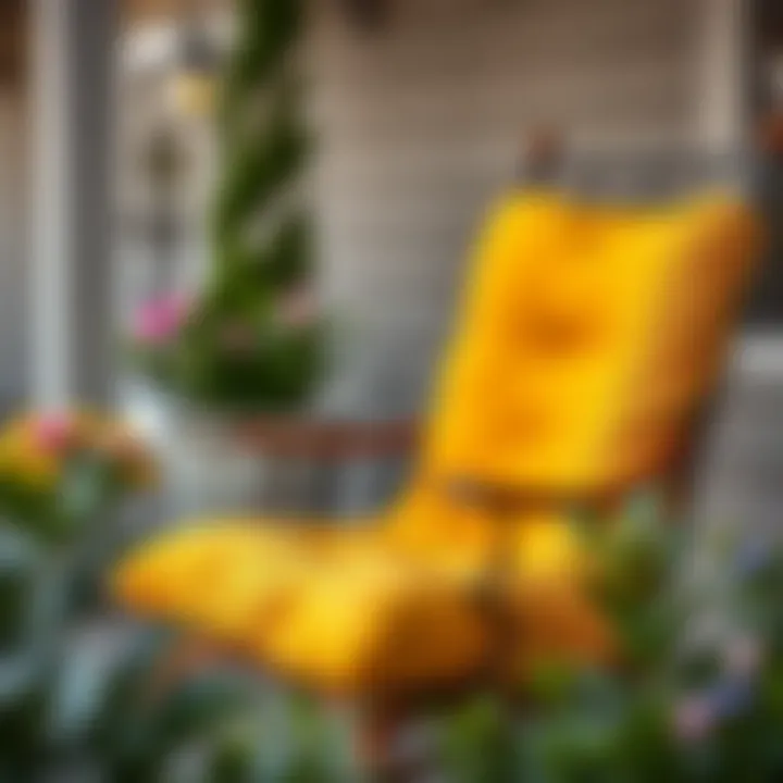 Maintenance tips illustrated for outdoor rocking chair cushions