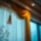 Elegant drape holder enhancing interior decor