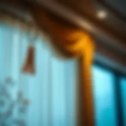 Elegant drape holder enhancing interior decor