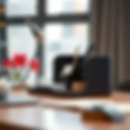 Elegant Marbrasse Desk Organizer on a workspace