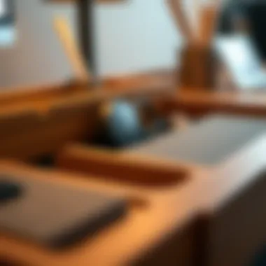 Close-up of Marbrasse Desk Organizer materials